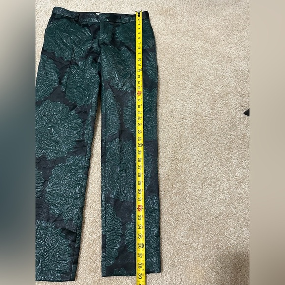 trina turk rn93418 Metallic Green And Black pants Size 4 - Picture 3 of 8